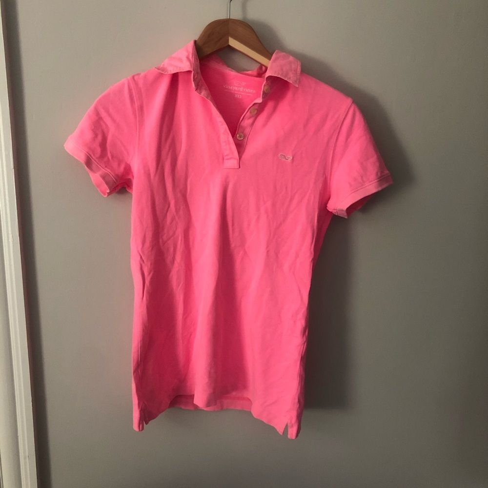 Pink Vineyard Vines Polo Shirt